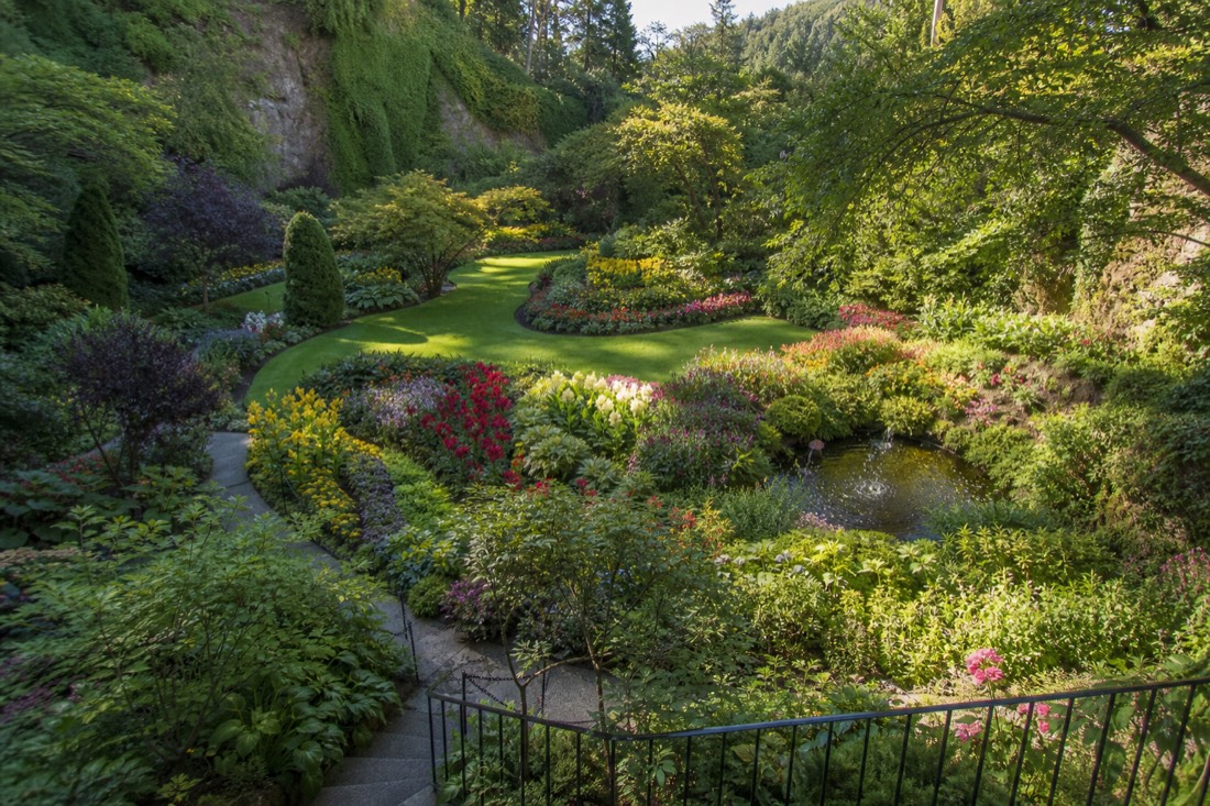 Butchart Gardens near Victoria, a natural pairing with a Malahat Skywalk day trip