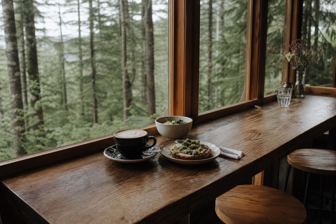 The cafe at the base of the Malahat Skywalk